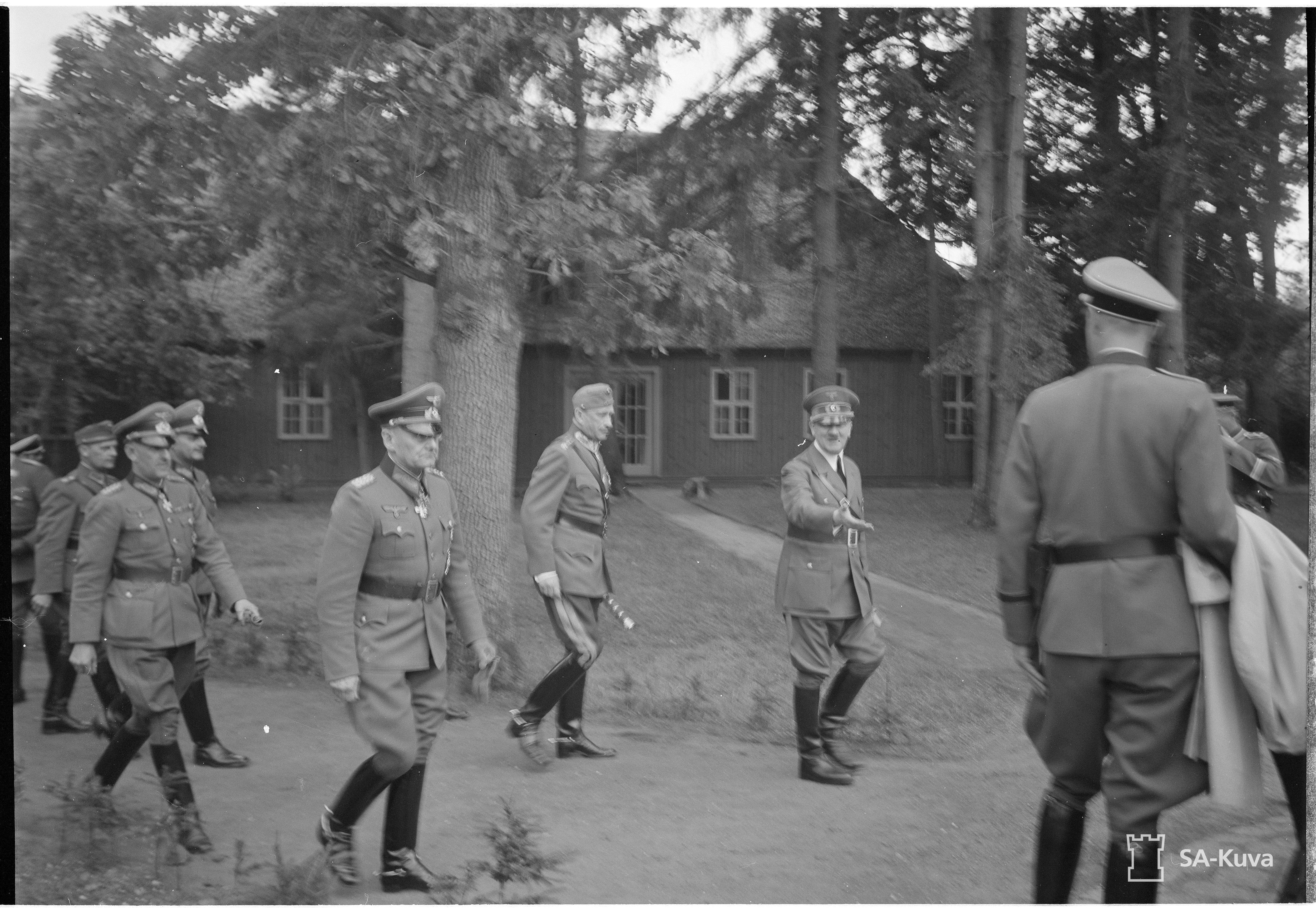 Adolf Hitler and Gustav Mannerheim at the Wolfsschanze 